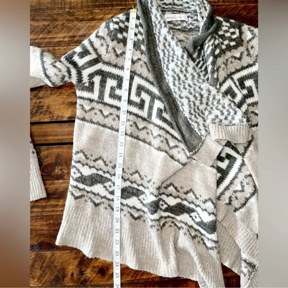 Abercrombie & Fitch Wool Blend Open Front Waterfall Cardigan Sweater Womens XS/S - Picture 9 of 13